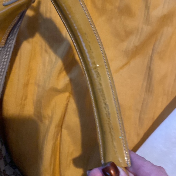 Beautiful Gucci, hobo, patent leather and canvas shoulder bag - Picture 4 of 10